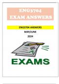 ENG3704 MAY&sol;JUNE EXAM ANSWERS 2024