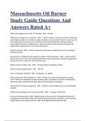 Massachusetts Oil Burner Study Guide Questions And Answers Rated A+