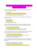 RN Comprehensive Predictor 2019 FORM A &lpar;UPDATED FOR 2024&rpar; stuvia  High Score 