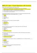 BIOL251 Quiz 1 Exam Questions with Answers