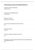 AAMI Microbiology for Embalmers QUESTIONS AND ANSWERS Final