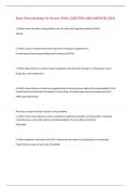 Basic Pharmacology for Nurses FINAL QUESTION AND ANSWERS 2024