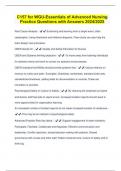 C157 for WGU-Essentials of Advanced Nursing Practice Questions with Answers 2024&sol;2025
