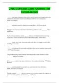 CP102 TOP Exam Guide Questions and  Correct Answers