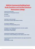 NASCLA Commercial Building Exam  Study Questions and Verified Solutions  Rasmussens College.