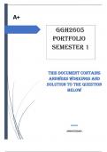 GGH2605 PORTFOLIO (COMPLETE ANSWERS) Semester 1 2024 - DUE 31 May 2024   100% TRUSTED workings, explanations and solutions. for assistance Whats-App.......