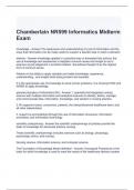 Chamberlain NR599 Informatics Midterm Exam with correct Answers
