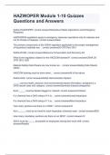 HAZWOPER Module  with 100&percnt; correct answers 2024