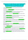 Electrolysis FL State Review Latest Update 2024-2025 Actual Exam 270 Questions and 100&percnt; Verified Correct Answers Guaranteed A&plus;
