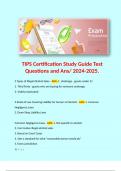 TIPS Certification Study Guide Test Questions and Ans/ 2024-2025.  