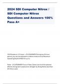 2024 SDI Computer Nitrox /  SDI Computer Nitrox Questions and Answers 100%  Pass A+