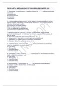 RESEARCH METHODS EXAM &num;25 QUESTIONS AND ANSWERS 2024&period;