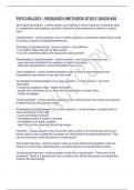 PSYCHOLOGY - RESEARCH METHODS STUDY GUIDE &num;28