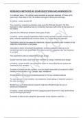 RESEARCH METHODS AS EXAM QUESTIONS AND ANSWERS &num;30