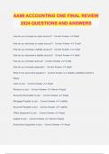 AAMI ACCOUNTING ONE FINAL REVIEW 2024 QUESTIONS AND ANSWERS