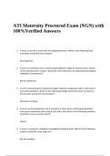 ATI Maternity Proctored Exam (NGN) with 100%Verified Answers.