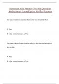 Homecare Aide Practice Test 008 Questions And Answers Latest Update Verified Answers