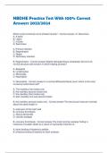 NBDHE Practice Test With 100&percnt; Correct  Answers 2023&sol;2024