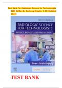 Test Bank For Radiologic Science for Technologists 12th Edition by Bushong, Complete Guide Chapter 1-40.