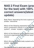 NAS 2 Final Exam (practice for the test) with 100% correct answers(latest update)