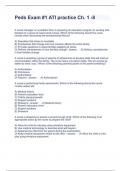 Peds Exam #1 ATI practice Ch. 1 -8 Questions and Answers 100% Accurate