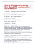 TOMPSC SCCJA Cumulative Exam Study Guide &vert; With complete solution 2024&sol;25 RATED A&plus;