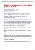 SCCJA cumulative academy study Guide &vert; LATEST 2024&sol;25 