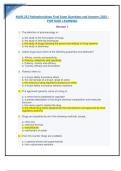NURS 231 Pathophysiology Final Exam Questions and Answers 2024 - PORTAGE LEARNING&period;