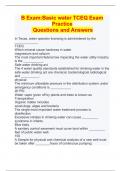 B Exam:Basic water TCEQ Exam Practice  Questions and Answers