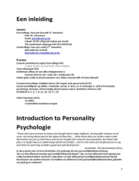 Persoonlijkheidspsychologie 2