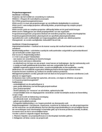 Samenvatting Projectmanagement Prince2