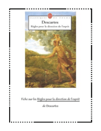 Descartes Règles pour la direction de l'esprit