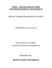 credit a la consomation