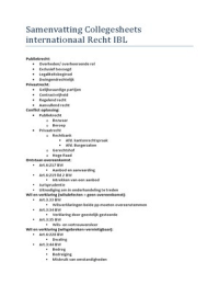 Internationaal Recht IBL Blok 4 collegesamenvatting