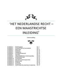 Het Nederlandse recht - Een Maastrichtse inleiding 