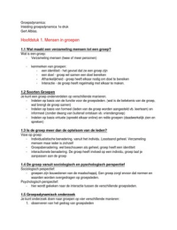 Samenvatting Groepsdynamica