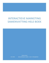 Interactieve marketing samenvatting hele boek