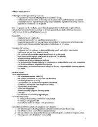 Voorbereiding tentamen EBP