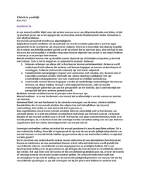 Ethiek in praktijk H14 en 17