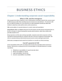 Business Ethics Summary