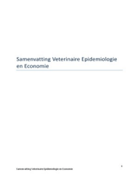 Samenvatting veterinaire epidemiologie en economie