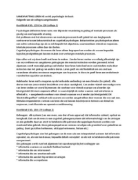 Leren kwartaal 2 H4 en H5 Psychologie een inleiding