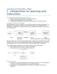 Mayer - Learning and Instruction H 1 t/m 6