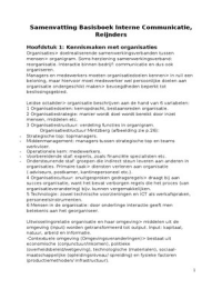Samenvatting Basisboek Interne Communicatie E. Reijnders