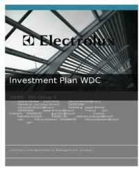 Final FDI report Electrolux