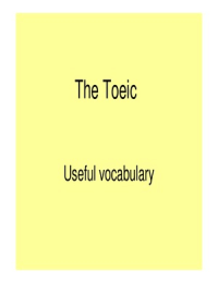 TOEIC vocabulary