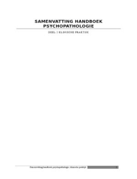 Handboek Psychopathologie: deel 2 klinische praktijk II
