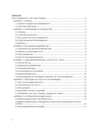 samenvatting risicomanamagent handboek