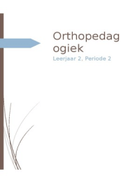 Orthopedaogiek Leerjaar 2 Periode 2