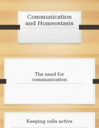 Communication + Homeostasis PowerPoint